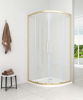 AQUAFORM KABINA PÓŁOKRĄGŁA LAZURO ZŁOTA SZCZOTKOWANA 90x90x200 AQ.100-502106